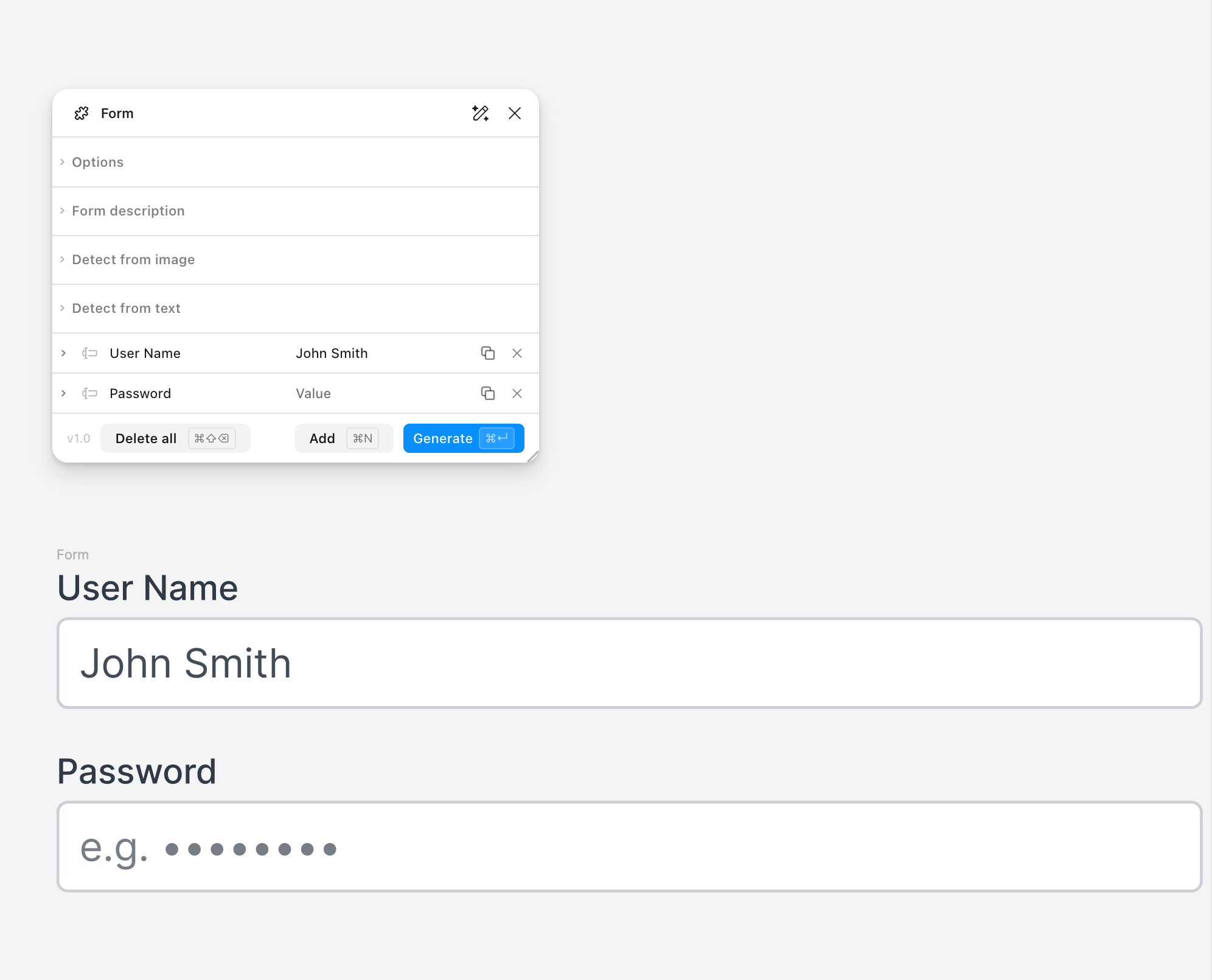 Form Generator Plugin